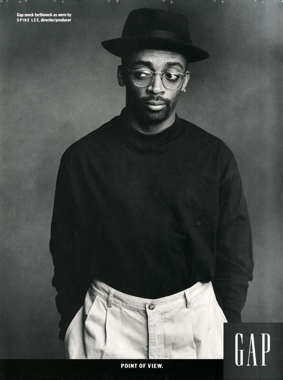Complete Gap Point of View. advertisement showing Spike Lee in a mock turtleneck, with the original headline and Gap logo.