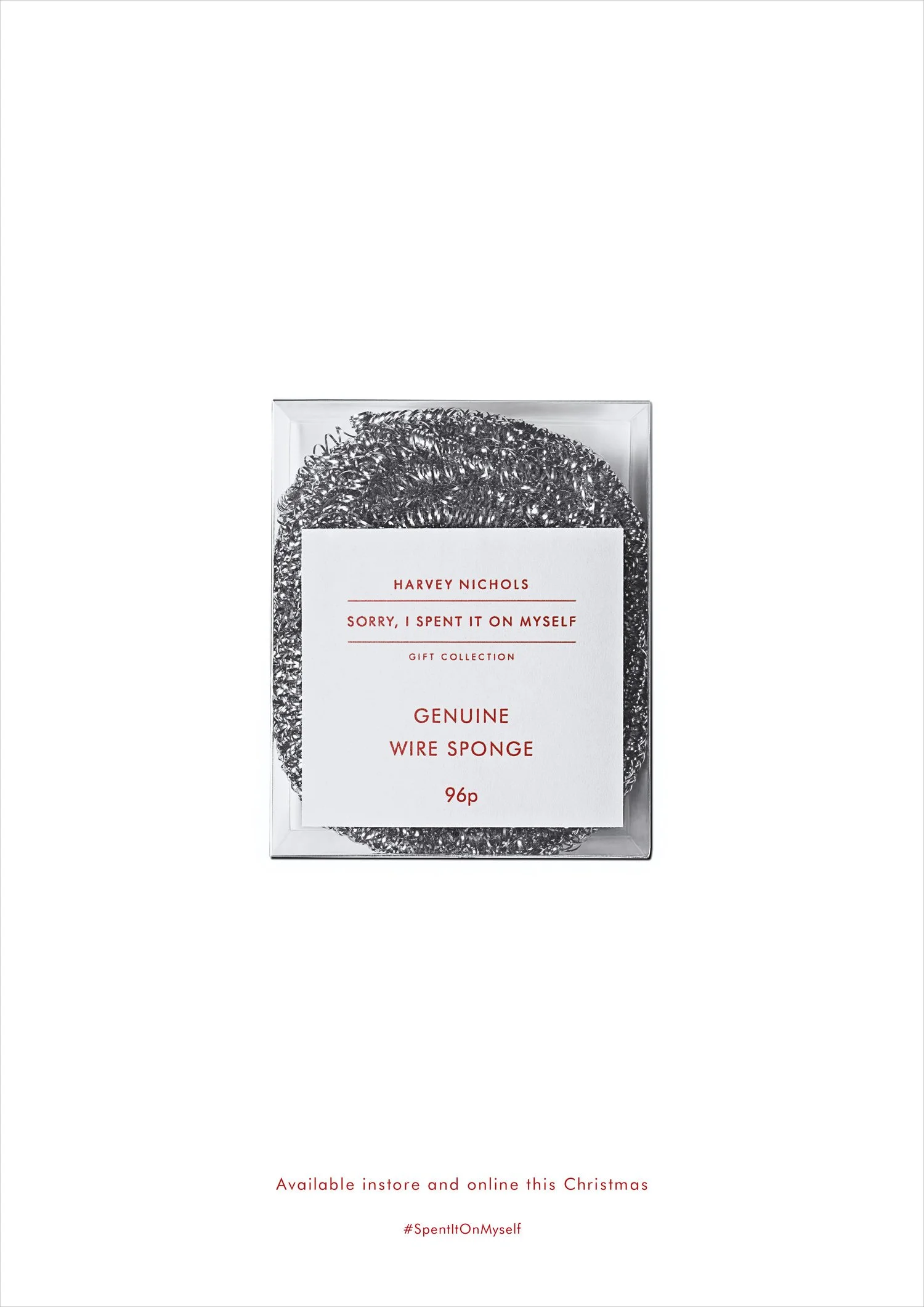 Harvey Nichols Genuine Wire Sponge gift in clear luxury packaging