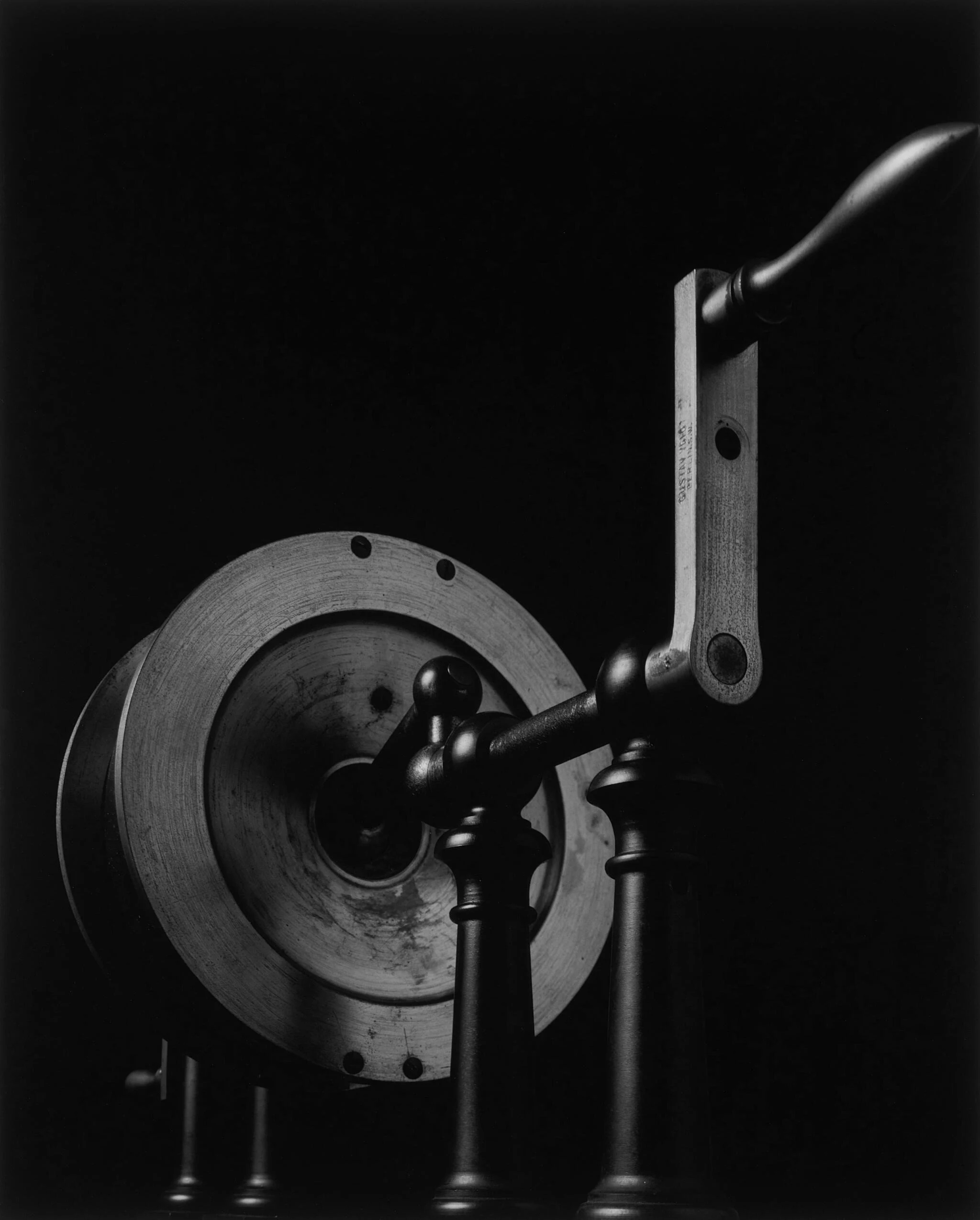 Hiroshi Sugimoto photograph of a mathematical model against a black field