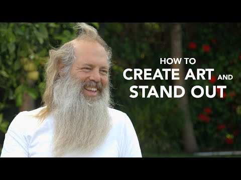 Rick Rubin smiling during an outdoor interview about creativity